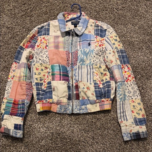 Polo Ralph Lauren Other - Polo by Ralph Lauren Patchwork Quilted Jean Jacket - Multi Pastel